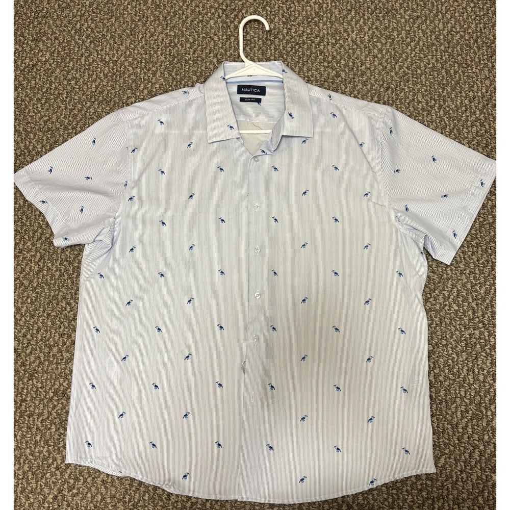 Nautica Men's Dress Shirt. Light Weight. XL Slim Fit NWT
